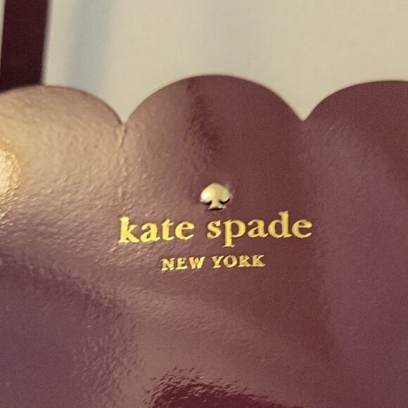 Kate Spade Deep Purple Eggplant Scalloped Tote Large - Picture 2 of 16